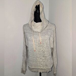 TNA Aritzia Cowl Neck Hooded Sweater 100% Cotton Size Medium
